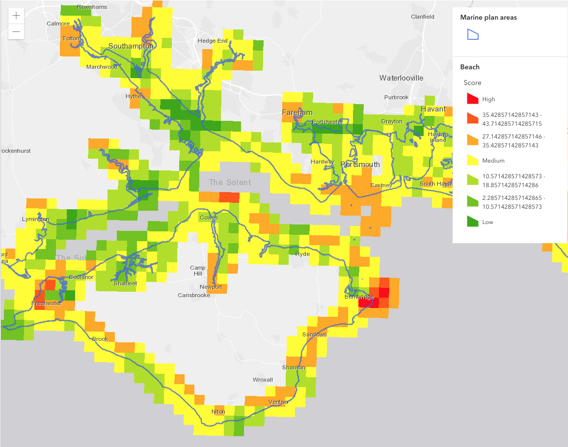 MMO Map of General Recreational Beach Use